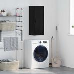 vidaXL Wandkast Zwart Eiken 34,5 x 34 x 90 cm Bewerkt hout, Minder dan 50 cm, Verzenden, Nieuw, Minder dan 100 cm