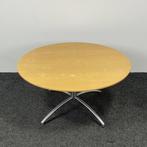 Ronde Salontafel - Houten Blad |  Ø 105 cm, Ophalen of Verzenden, Gebruikt