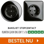 Bakeliet stopcontact (Tip) Nieuw &amp; veilig &gt; Gratis verzenden, Ophalen of Verzenden, Nieuw, Stopcontact