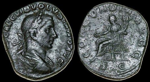 Ad 251-253 n Chr Volusian Ad 251-253 Æ Sestertius 29mm, 1.., Postzegels en Munten, Munten | Europa | Niet-Euromunten, Verzenden