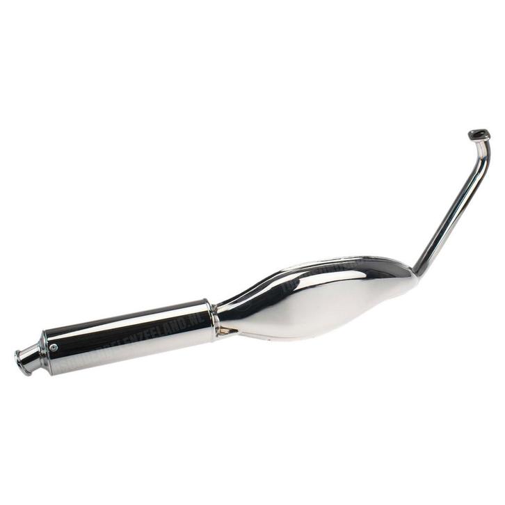 Tomos Uitlaat 28mm Tecno Snake chroom A3 / A35, Fietsen en Brommers, Brommeronderdelen | Algemeen, Nieuw, Ophalen of Verzenden