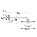 Regendoucheset Grohe Rainshower Mono Cube 31 cm met Wandarm, Ophalen of Verzenden, Nieuw