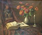 Piet Cottaar (1878-1950) - Bloemen met boek en kandelaar