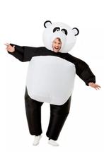 KIMU® Opblaas Kostuum Panda Zwart Wit Opblaasbaar Pak Pandap, Nieuw, Carnaval, Ophalen of Verzenden, Kleding