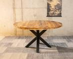 Ronde mango eettafel naturel Spider 160 cm (diameter), Ophalen of Verzenden, Nieuw