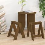 vidaXL Krukken 2 st 40x40x45 cm massief grenenhout, Huis en Inrichting, Stoelen, Verzenden, Nieuw, Bruin