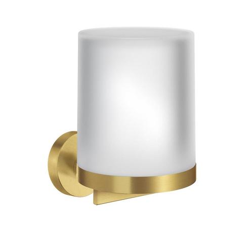 Zeepdispenser Smedbo Home met Mat Glas 12 cm Mat Messing, Doe-het-zelf en Verbouw, Sanitair, Bad, Nieuw, Ophalen of Verzenden
