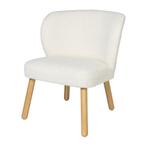 Boucle fauteuil Troyes - wit - 60x59x68 cm, Tuin en Terras, Tuinsets en Loungesets, Nieuw, Verzenden