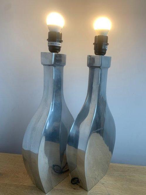Tafellamp (2) - Chrome XL tafellampen - Chroom - Chrome, Antiek en Kunst, Curiosa en Brocante
