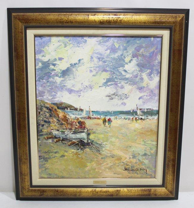 Francisco Benavente Solís (1940) - Vista costera, Antiek en Kunst, Kunst | Schilderijen | Klassiek