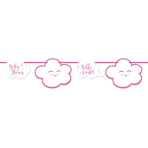 Babyshower Meisje Slingers 4m, Hobby en Vrije tijd, Feestartikelen, Nieuw, Verzenden