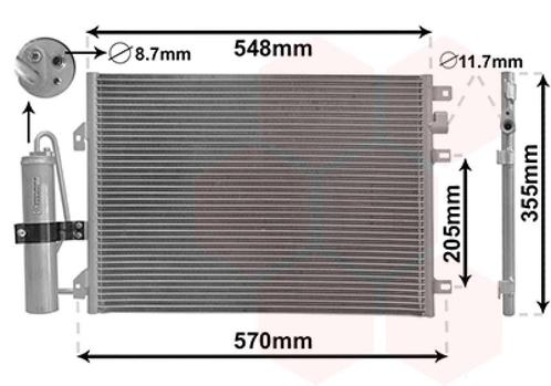 LUCHTCONDENSATOR VOOR NISSAN KUBISTAR 2003-2008 2765000Q0G, Auto-onderdelen, Airco en Verwarming, Nieuw, Ophalen of Verzenden