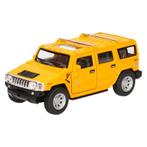 Modelauto Hummer H2 SUV geel 12,5 cm - Modelauto, Hobby en Vrije tijd, Ophalen of Verzenden, Nieuw