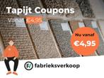 Tapijt Coupons Genemuiden – vanaf € 4,95 per m², Ophalen, Blauw, 200 cm of meer, Overige vormen