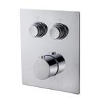 Afbouwdeel Inbouwthermostaat BWS Caral Klik Pro 2-weg Chroom, Ophalen of Verzenden, Nieuw, Chroom, Kraan