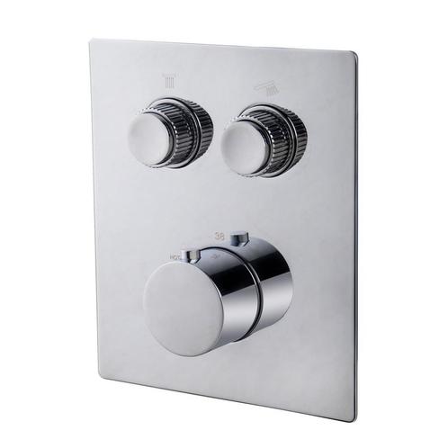 Afbouwdeel Inbouwthermostaat BWS Caral Klik Pro 2-weg Chroom, Doe-het-zelf en Verbouw, Sanitair, Kraan, Nieuw, Chroom, Ophalen of Verzenden