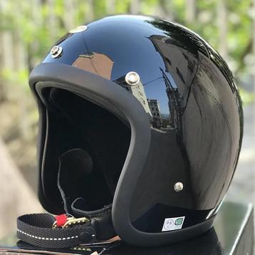 TT.CO klassieke biker helm - WIT of ZWART - pothelm jethelm beschikbaar voor biedingen