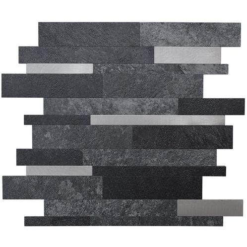Zelfklevende Steenstrip Tegelstrook Antraciet, Huis en Inrichting, Woonaccessoires | Wanddecoraties, Nieuw, Ophalen of Verzenden