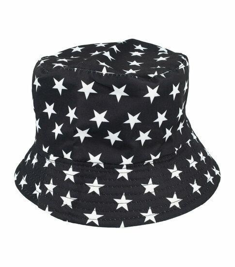 Bucket Hat Omkeerbaar Sterren Wit Zwart, Kleding | Dames, Hoeden en Petten