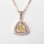 Ketting met hanger - 14 karaat Roségoud Diamant (Natuurlijk)