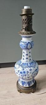Tafellamp - Brons, Porselein - Delfsblauwe lamp