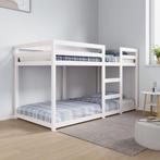 vidaXL Stapelbed 90x190 cm massief grenenhout wit, 90 cm, Eenpersoons, Verzenden, Wit