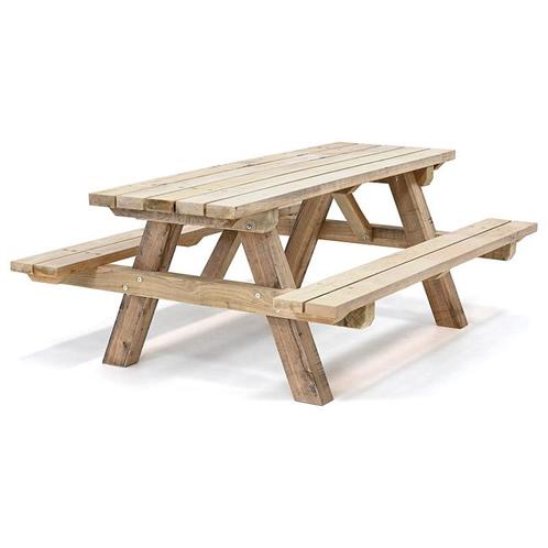 Eiken Picknicktafel Bos (Lengte: 250 Cm), Tuin en Terras, Picknicktafels, Ophalen of Verzenden