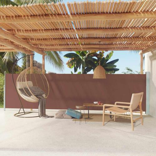 Zijscherm Uittrekbaar Bruin 6 meter | Retourdeal | Goedkoop!, Tuin en Terras, Tuinschermen, Nieuw, Staal, 100 tot 150 cm, 200 cm of meer