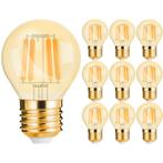 Voordeelpak 10x LED Lamp E27 Kogel Filament - Brinton -, Led-lamp, Soft of Flame, Nieuw, E27 (groot)
