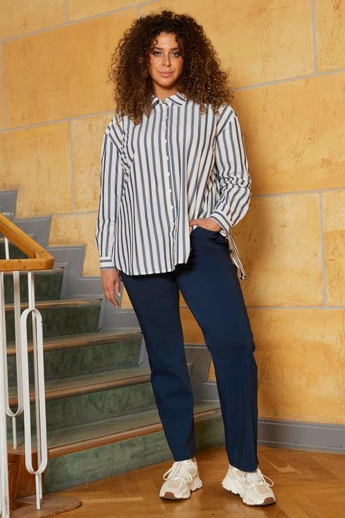 ZHENZI blouse Evyn seersucker streep Maat:, Kleding | Dames, Blouses en Tunieken, Overige kleuren, Nieuw, Verzenden