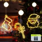 Kerstverlichting Raam Zuurstok + Kerstman + Kerstsok - ø18cm, Diversen, Kerst, Verzenden, Nieuw