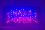 Nagels LED bord lamp verlichting nagel studio reclamebord #n, Verzenden, Nieuw