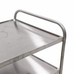 Gebruikte RVS wagens serveerkar 2 duwbeugels, Ophalen of Verzenden, Gebruikt