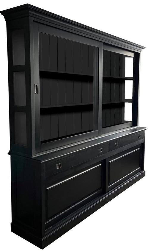 Buffetkast zwart - zwart Bussum 240cm, Huis en Inrichting, Kasten | Buffetkasten, Ophalen of Verzenden