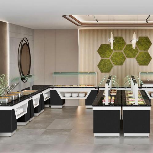 GGM Gastro | Warm buffet toonbank BELFAST - 1600mm - met |, Zakelijke goederen, Horeca | Meubilair en Inrichting, Nieuw in verpakking