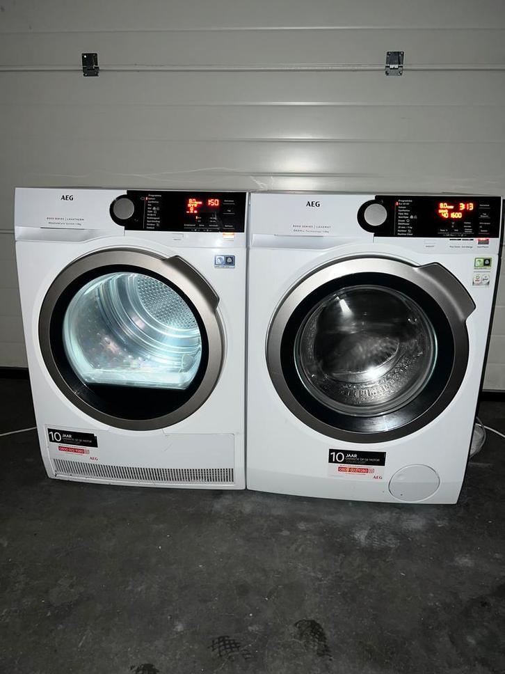 !Gave AEG 8KG Stoom Wasmachine AEG 8KG Warmtepompdroger, Witgoed en Apparatuur, Wasmachines, Minder dan 85 cm, 1200 tot 1600 toeren