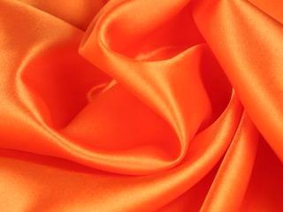 Satijn – Oranje, Hobby en Vrije tijd, Stoffen en Lappen, 120 cm of meer, 200 cm of meer, Oranje, Nieuw, Polyester, Ophalen of Verzenden