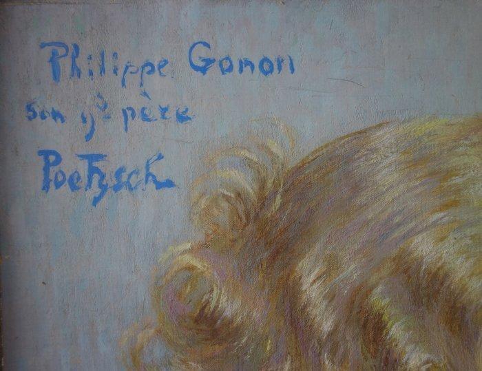 Gustave Poetzsch (1870-1950) - Enfant à lagneau, Antiek en Kunst, Kunst | Schilderijen | Klassiek