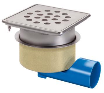 Afvoerput | RVS | 75l/min | 200 x 200 mm HorecaTraders, Zakelijke goederen, Horeca | Meubilair en Inrichting, Verzenden