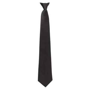Clip-on stropdas zwart | Polyester/Katoen Gastronoble