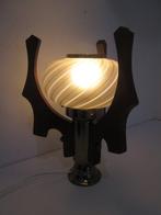 Lamp - futuristisch - staal-hout-glas