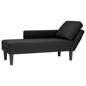 Chaise Longue Zwart Fluweel Rechts - Retourdeal - 40%! beschikbaar voor biedingen