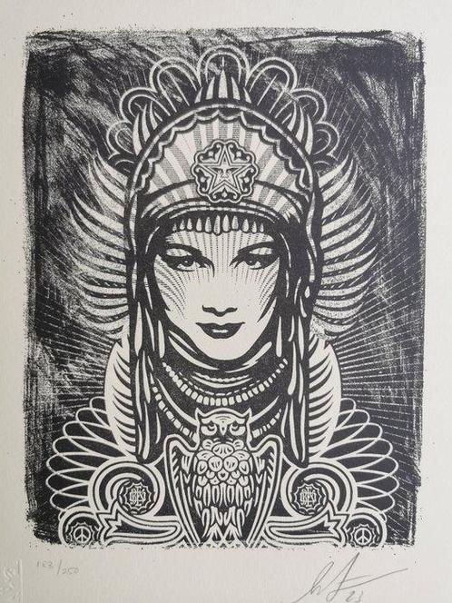 Shepard Fairey (OBEY) (1970) - Peace Goddess Letterpress, Antiek en Kunst, Kunst | Schilderijen | Modern