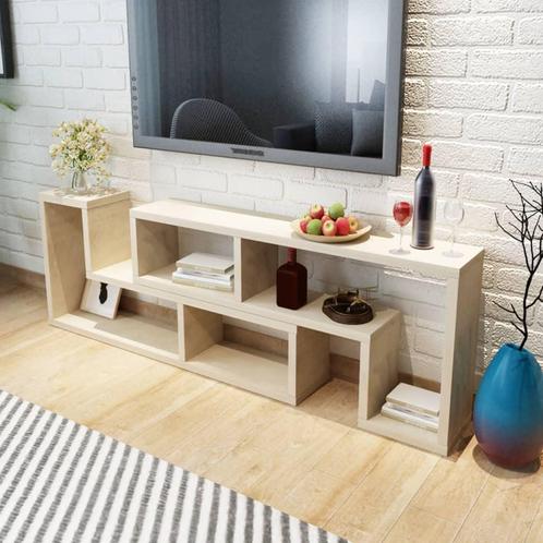 vidaXL TV-meubel Dubbel L-vormige eiken, Huis en Inrichting, Kasten | Televisiemeubels, 25 tot 50 cm, Nieuw, Overige materialen