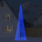 vidaXL LED-kerstboom aan vlaggenmast 1534 LEDs 500 cm blauw, Verzenden, Nieuw