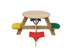 AXI UFO Picknicktafel - Rond - 4 kinderen - 120x120x56cm -, Tuin en Terras, Tuinsets en Loungesets, Verzenden, Nieuw