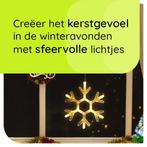 Kerstverlichting Raam Sneeuwvlok - 20x16cm - Inclusief, Diversen, Kerst, Verzenden, Nieuw