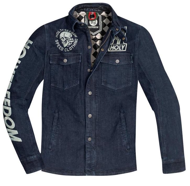 HolyFreedom Genoa Stampato Blauw Textiele Motorjas, Motoren, Kleding | Motorkleding, Heren, Nieuw met kaartje, Jas | textiel, Verzenden