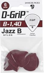 Janicek Picks D-Grip Jazz B plectrum 1.40 mm 6-pack, Ophalen of Verzenden, Nieuw, Elektrische gitaar