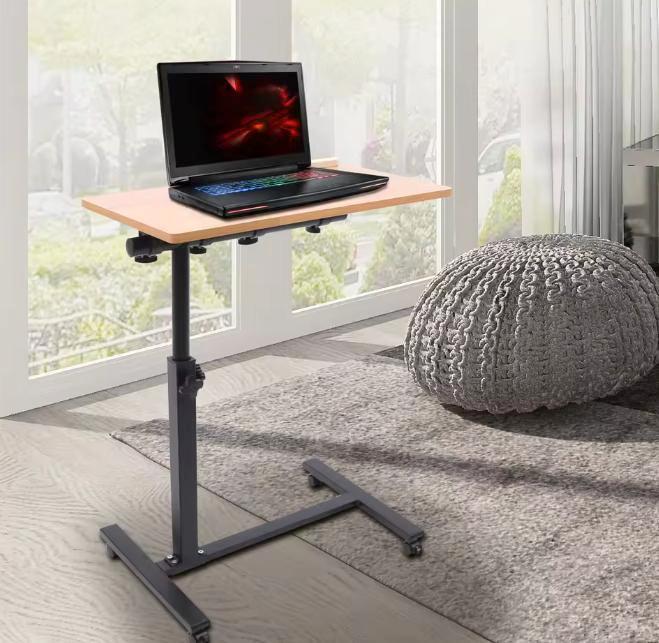 Laptopbureau met wielen – verstelbaar en kantelbaar blad, Computers en Software, Laptoptafels, Nieuw, Verzenden